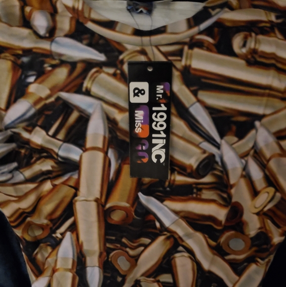 Mr & Mrs 1991INC Other - Fitted Stretch Tshirt bullet graphic new with tag